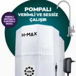 12 Litre Pompalı 15 Aşama Multi Mineralli 80 GPD Su Arıtma Cihazı HMAXB4512P