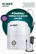 12 Litre Pompalı 15 Aşama Multi Mineralli 80 GPD Su Arıtma Cihazı HMAXB4512P