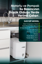 12 Litre Pompalı 15 Aşama Multi Mineralli 80 GPD Su Arıtma Cihazı HMAXS4512P - Görsel 3