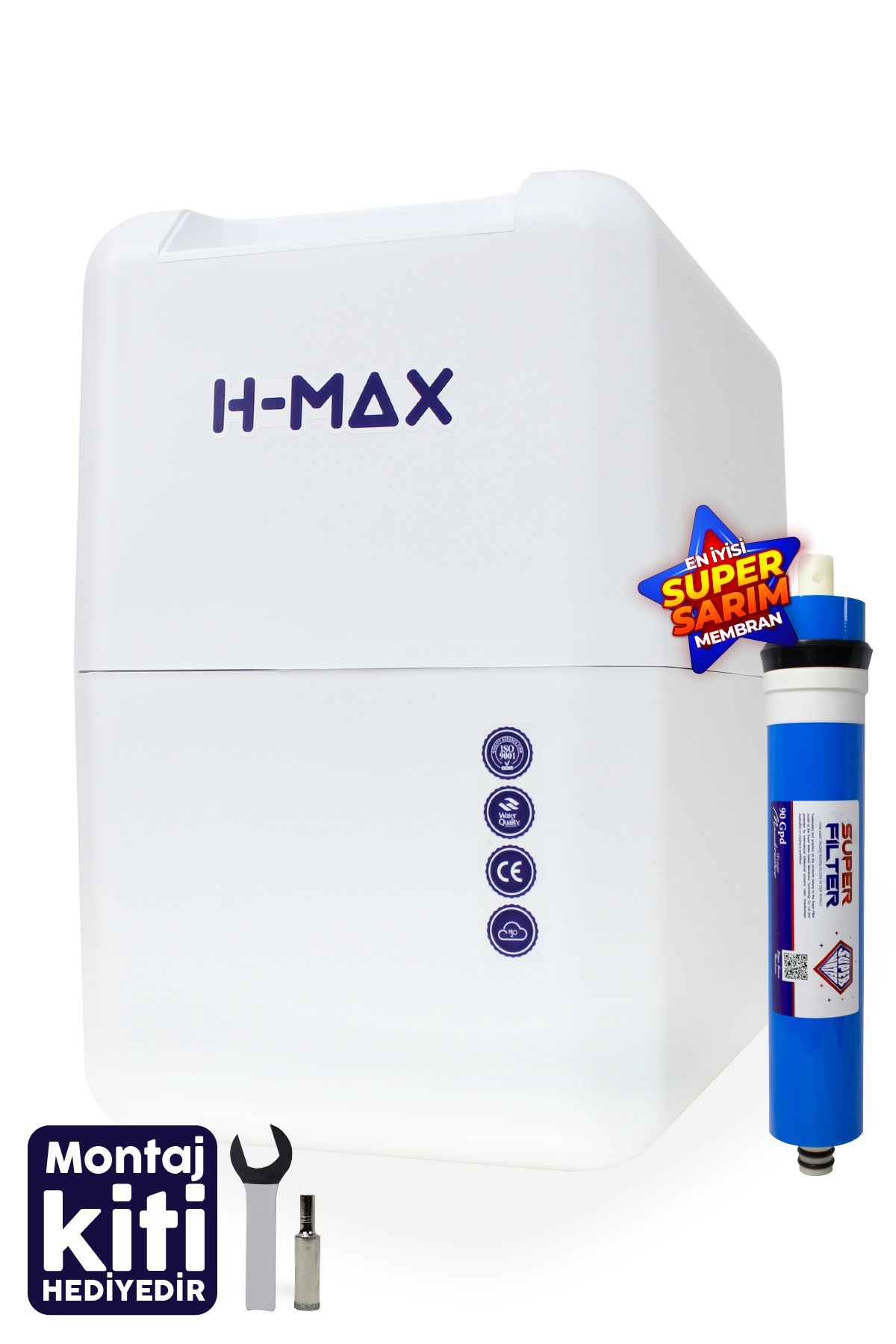 15-asama-hazir-montaj-kitli-9-litre-ce-276f-4 15 Aşama Hazır Montaj Kitli 9 Litre Çelik Tanklı Maximineralli Kolay Kurulum Su Arıtma Cihazı - Görsel 1