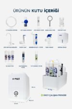 8 Litre Çelik Tanklı 15 Aşama Multi Mineralli 80 GPD Su Arıtma Cihazı HMAXB3512 - Görsel 6