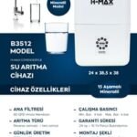 8 Litre Çelik Tanklı 15 Aşama Multi Mineralli 80 GPD Su Arıtma Cihazı HMAXB3512