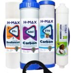 H-max 75 Gpd HMAX Membranlı Açık Kasa Su Arıtma Çift Karbonlu 5'li Filtre Seti - 0035