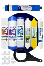 H-max 80 GPD HMAX Membranlı Açık Kasa Su Arıtma Çift Karbonlu 8'li Filtre Seti - 0045