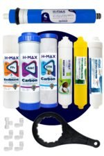 H-max 80 GPD Membranlı Açık Kasa Su Arıtma Çift Karbon 7'li Filtre Seti - 0042