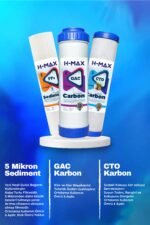 H-max 90 GPD Süper Membranlı Açık Kasa Su Arıtma Çift Karbonlu 6'lı Filtre Seti - 0040 - Görsel 2