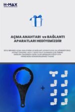 H-max 90 GPD Süper Membranlı Açık Kasa Su Arıtma Çift Karbonlu 8'li Filtre Seti - 0046 - Görsel 7