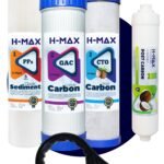 H-max Açık Kasa  Çift Karbonlu Su Arıtma 4'lü Filtre Seti - 0034