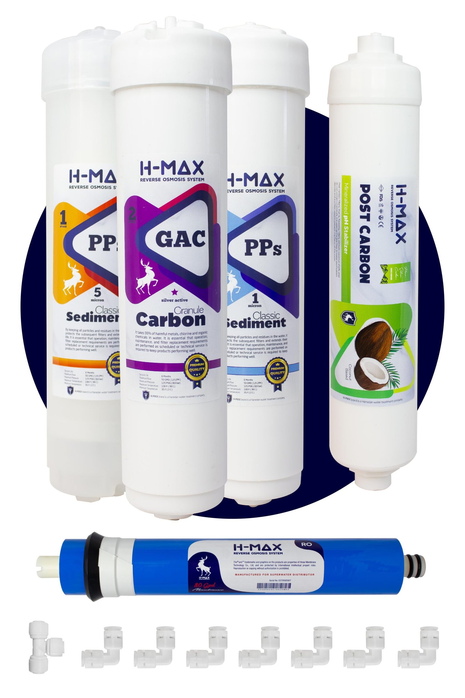 h-max-kapali-kasa-su-aritma-cihazlarin-a9-43d H-MAX Kapalı Kasa Su Arıtma Cihazlarına Uyumlu 5'lı Filtre Seti 80 GPD HMAX Membran - A0055 - Görsel 1