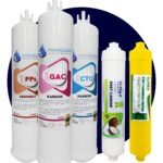 Üstten Giriş ve Çıkışlı, Çift Çubuklu Su Arıtma Cihazı Filtresi 80 Gpd HMAX Membranlı 6'lı Filtre Seti